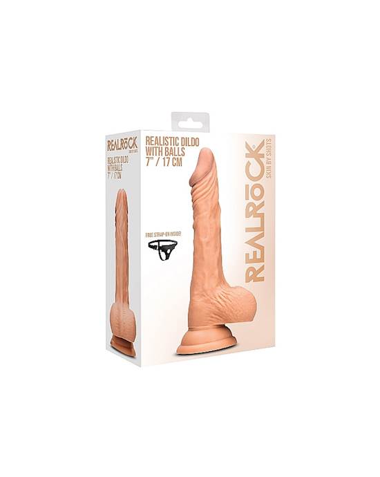 Realistic Dildo With Balls - 7 Inches