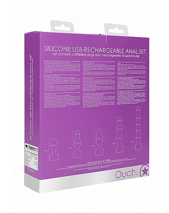 Silicone Usb- Rechargeable Anal Set