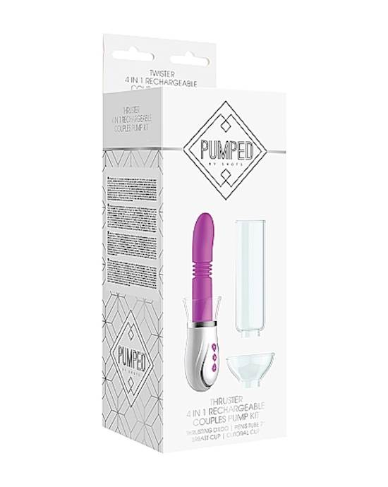 Thruster- 4 In 1 Recharagable Couples Pump Kit- Purple