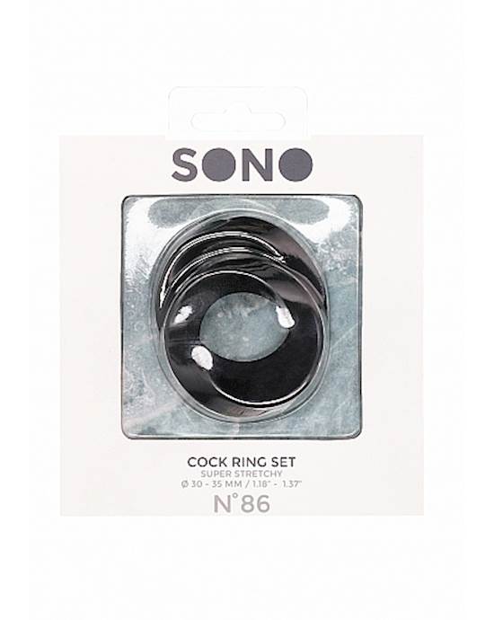 No. 86- Cock Ring Set Black
