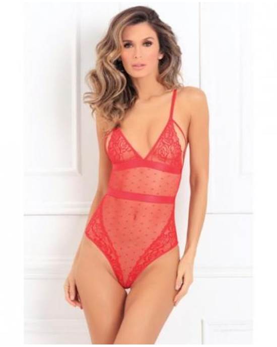 X Marks The Spot Lace Teddy