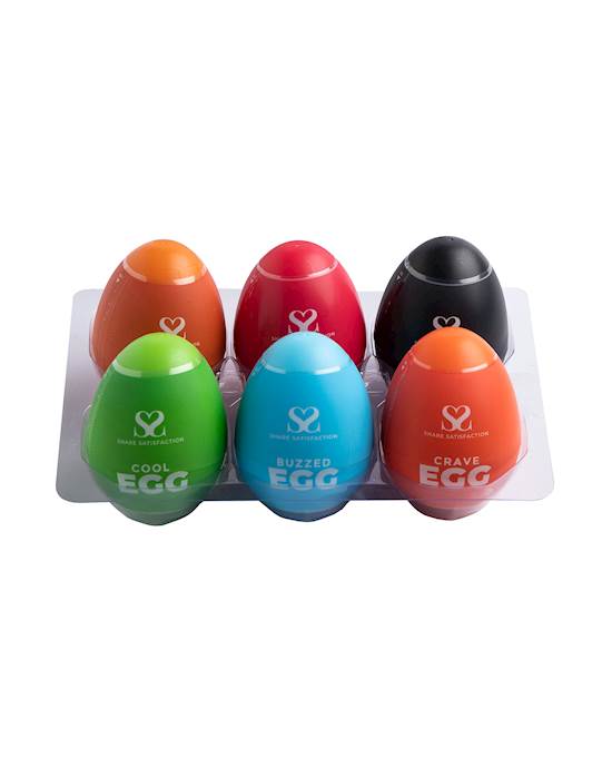 Share Satisfaction Masturbator Eggs  Set of 6