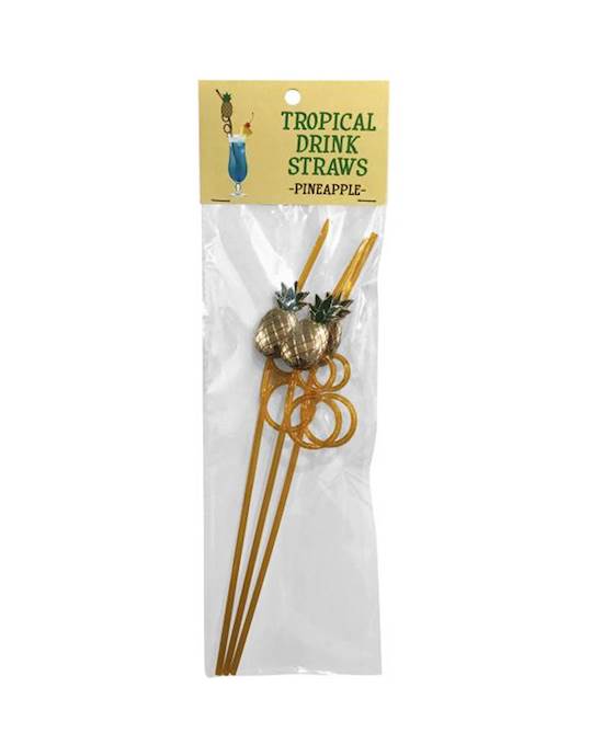Tropical Drink Straws  Pineapple
