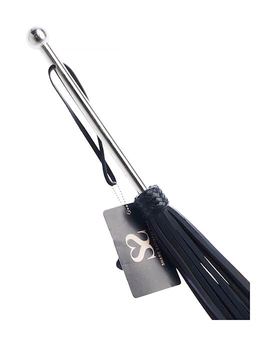 Bound X Saddle Leather Flogger With Metal Handle