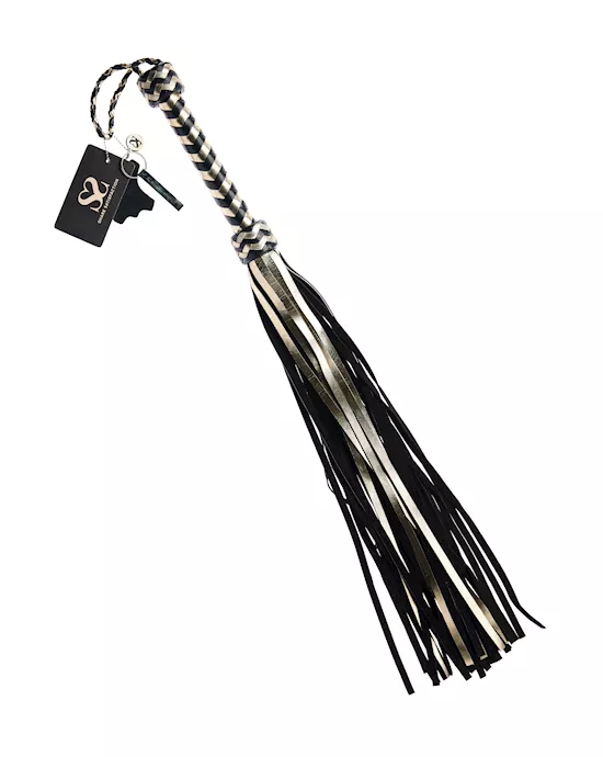 Bound X Glow In The Dark Metallic Leather Flogger