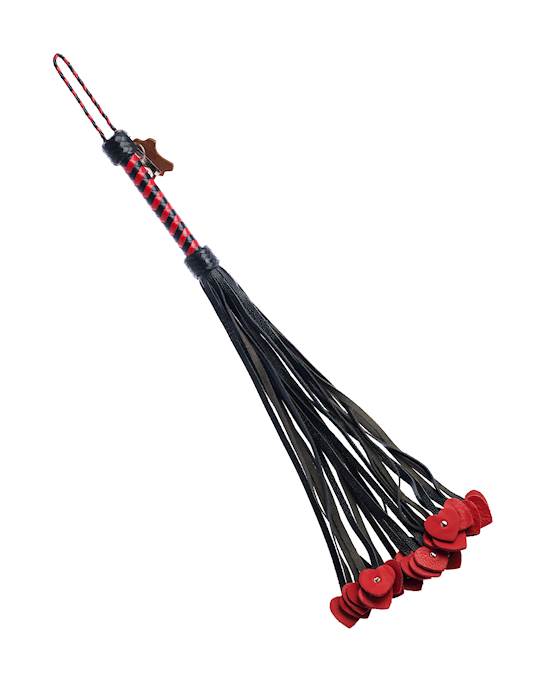 Bound X Heart Tail Leather Flogger