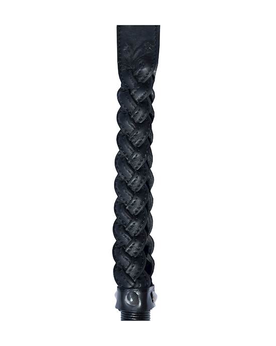 Bound X Braided Leather Slapper With Spikes