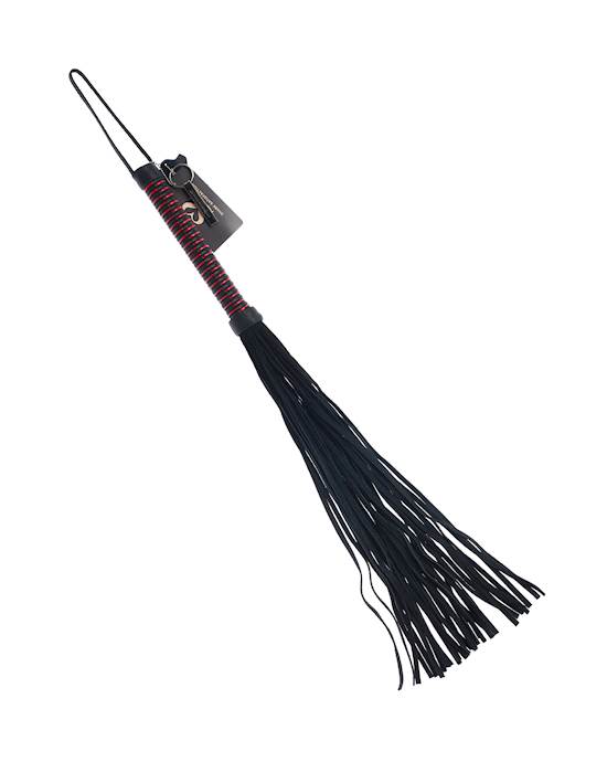 Bound X Suede Flogger with Cord Handle