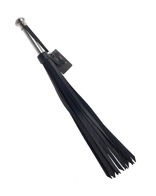 Bound X Heavy Duty Leather Flogger with Metal Handle