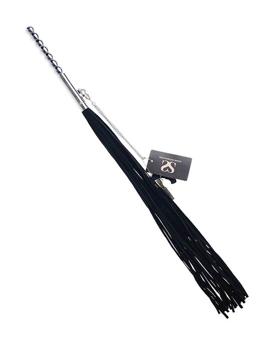 Bound X Suede Flogger with Metal Handle and Chain