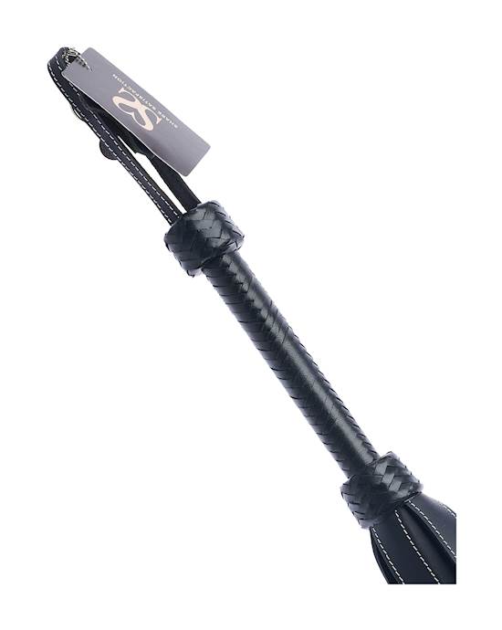 Bound X Saddle Leather Wide Tail Flogger