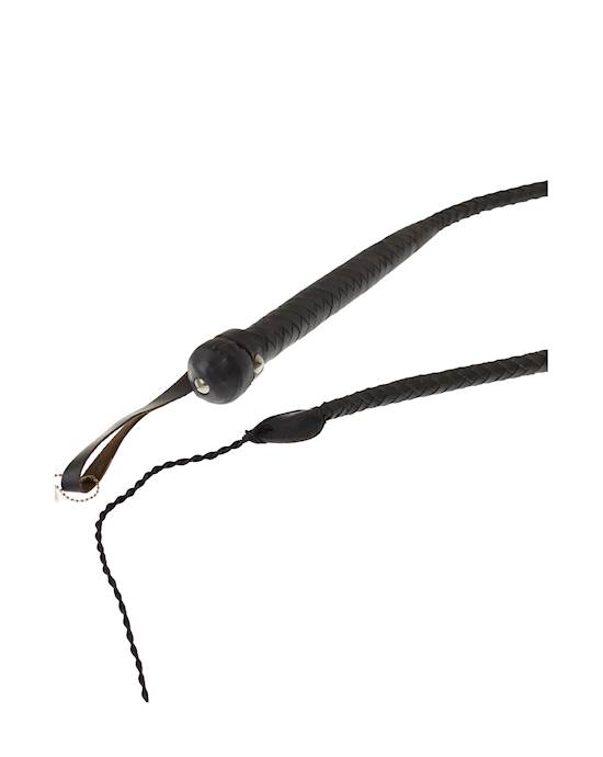 Bound X Weighted Handle Saddle Leather Whip