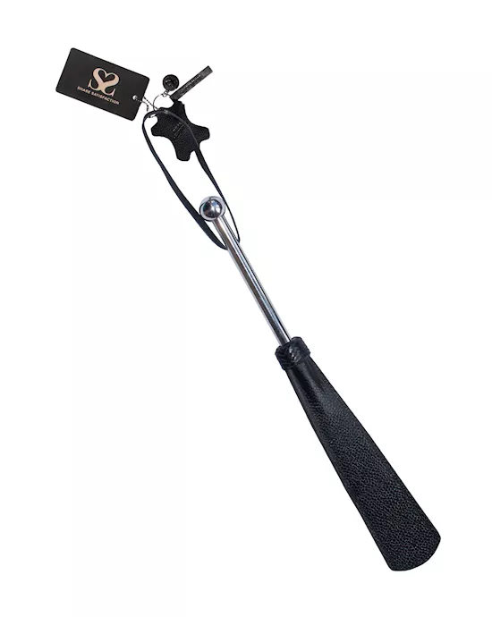 Bound X Textured Leather Paddle with Metal Handle