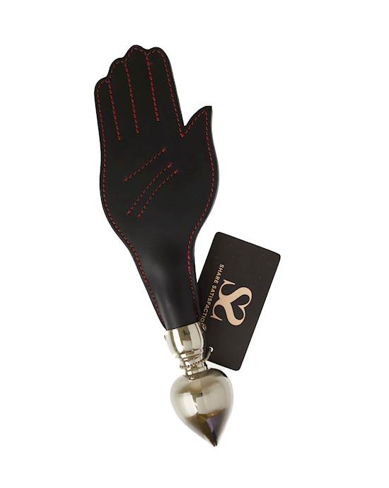 Bound X Leather Hand Paddle with Tapered Handle