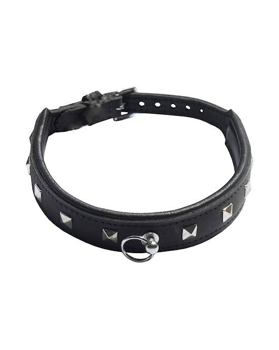 Bound X Studded Leather Collar