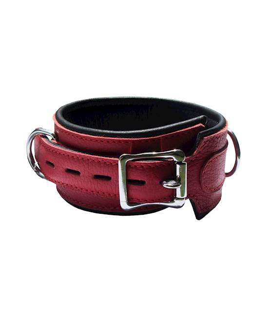 Bound X Ruby Leather Cuffs And Collar Set