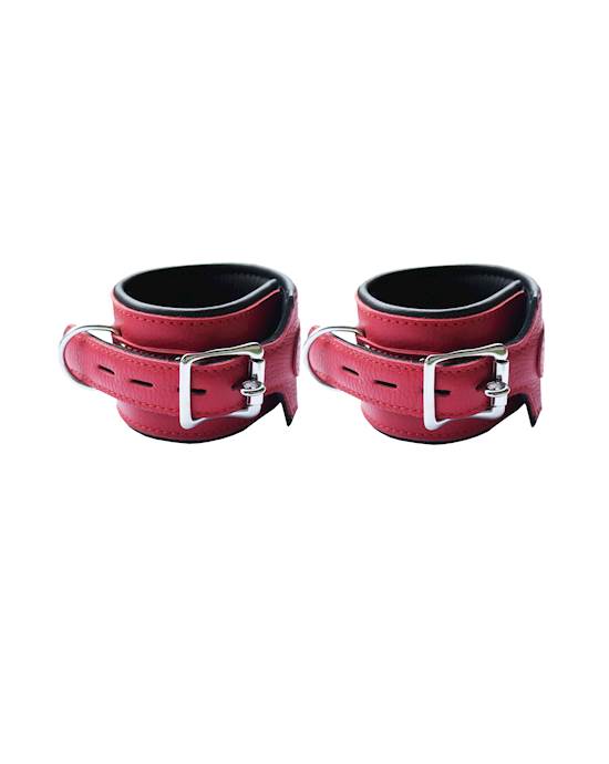 Bound X Ruby Leather Cuffs And Collar Set