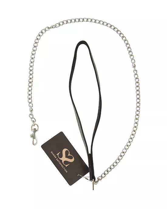 Bound X Chain Leash With Soft Leather Handle