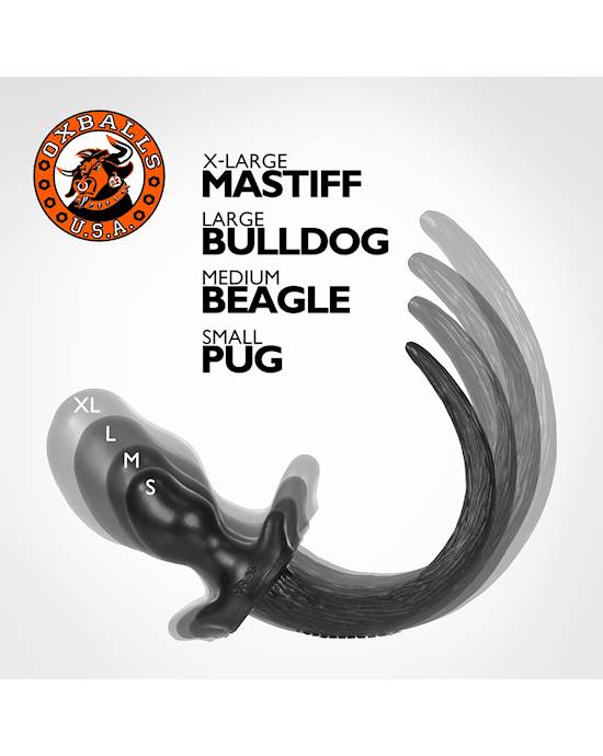 Puppy Tail Buttplug - Bulldog - 4.5 Inch