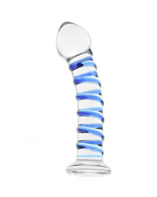 10 Mr Swirly Double Ended Glass Dildo And Butt Plug