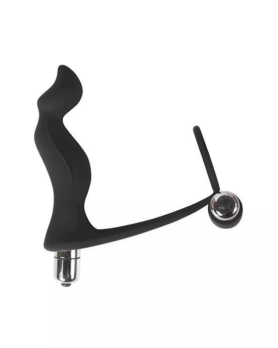 Cock Ring Anal plug  Black