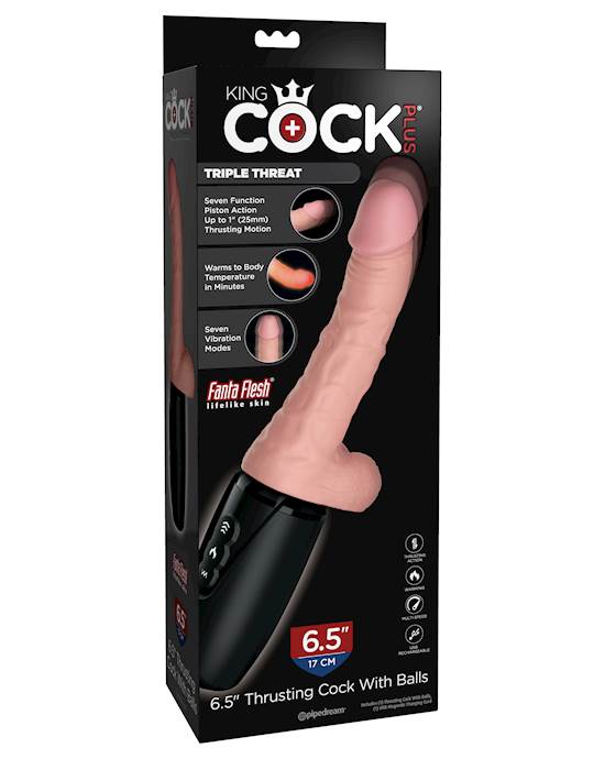King Cock Thrusting Cock With Balls 6.5 Inch 