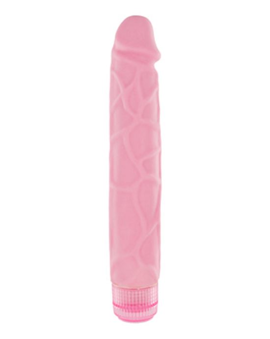 The Tower 9.5 Inch Vibrating Dildo Pink