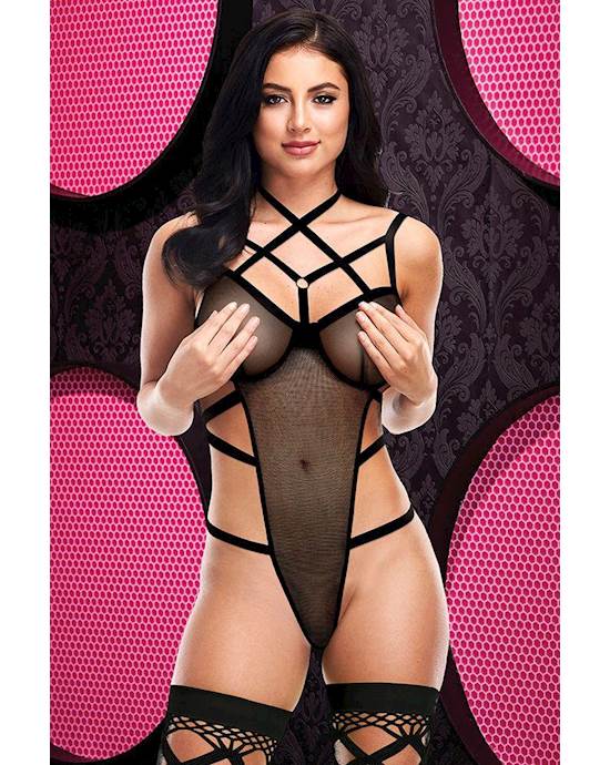 Sexy Strappy Caged Teddy