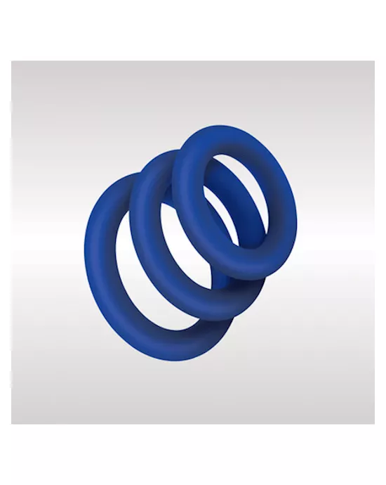 EXTRA THICK SILICONE COCK RING 3 PK