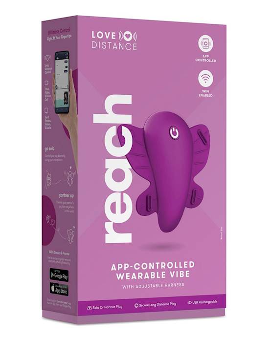 LOVE DISTANCE REACH App Controlled Butterfly Vibrator