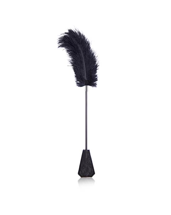 Ostrich Feather And Lace Paddle