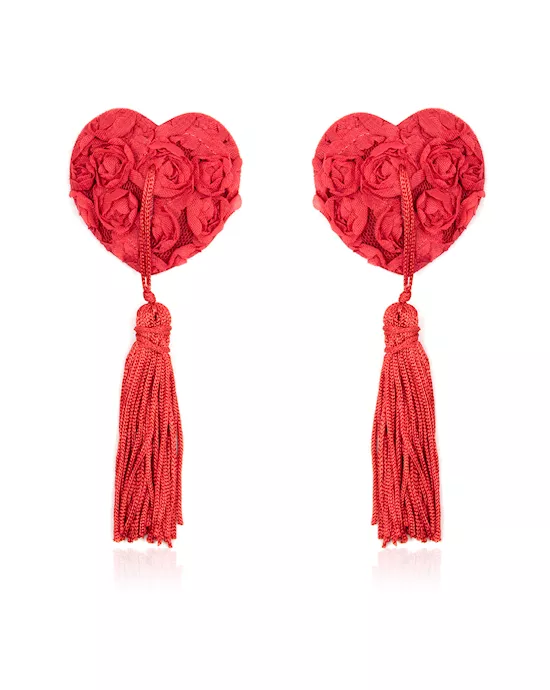 Rose Heart Nipple Tassels