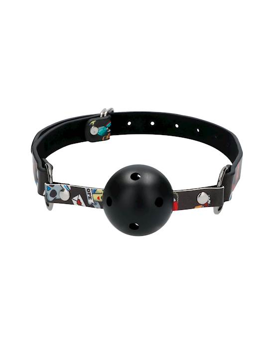 Breathable Ball Gag  Old School Tattoo Style