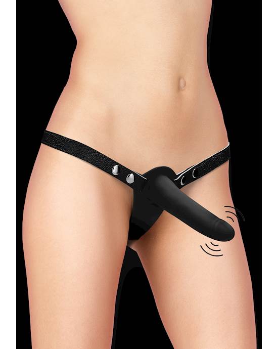 Vibrating Silicone Strap-on - Adjustable 