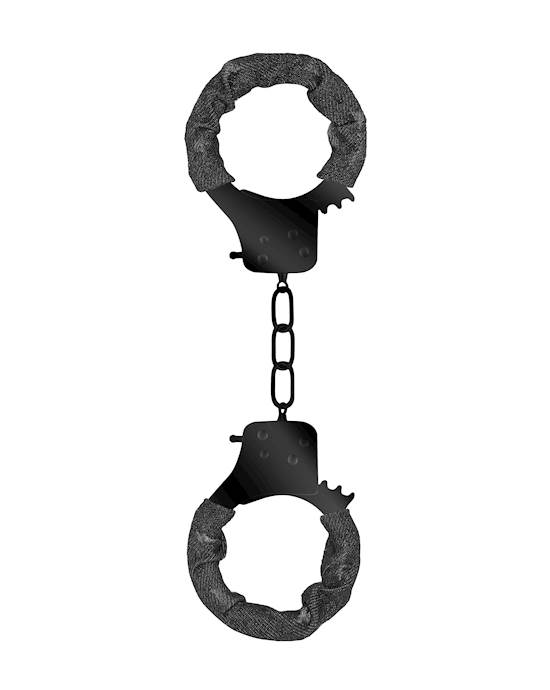 Denim Metal Handcuffs  Roughened Denim Style