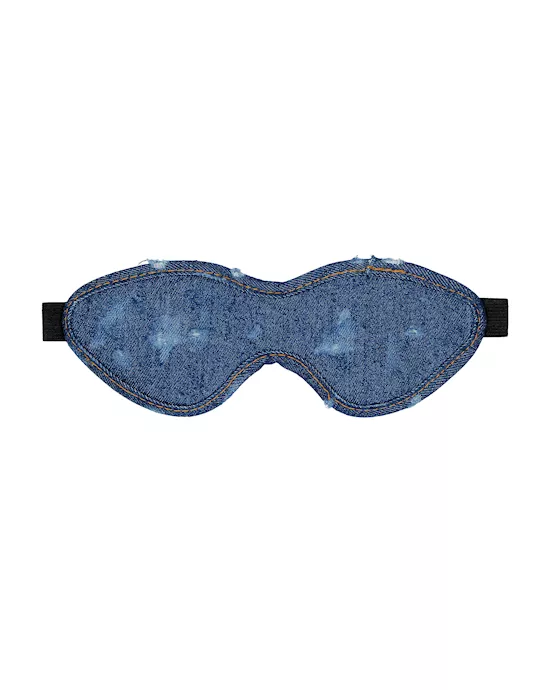 Denim Eye Mask  Roughened Denim Style