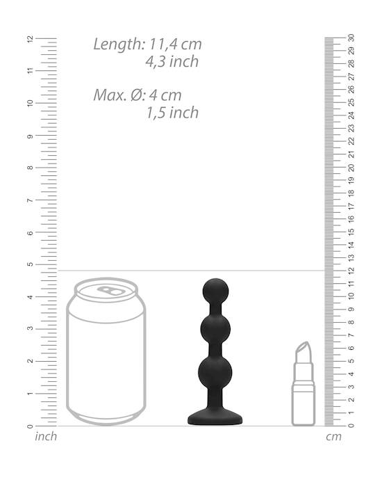 Silicone Beaded Diamond Butt Plug - 4.5 Inch