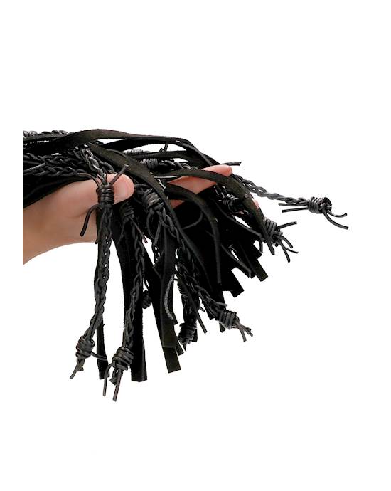 Leather Suede Barbed Wired Flogger 