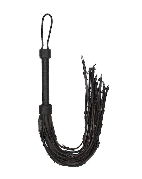 Saddle Leather With Barbed Wire Flogger