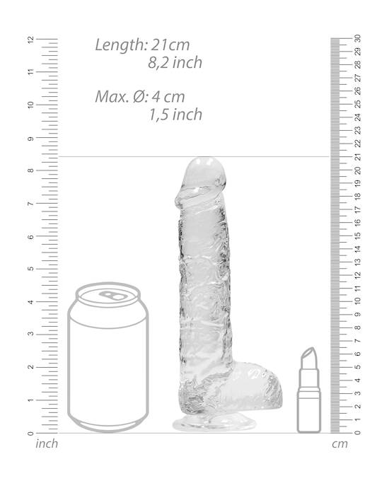 Realistic Dildo With Balls - 8 Inch
