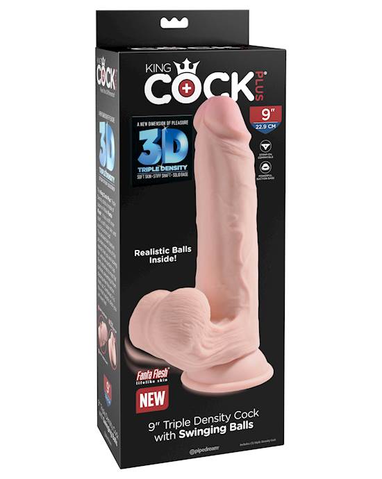 King Cock Triple Density Cock With Swinging Balls