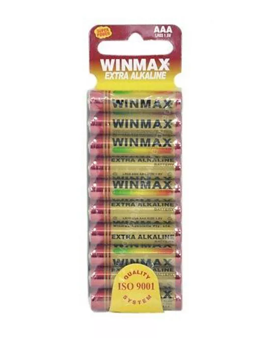 Winmax Extra Alkaline AAA Batteries  10 Pack
