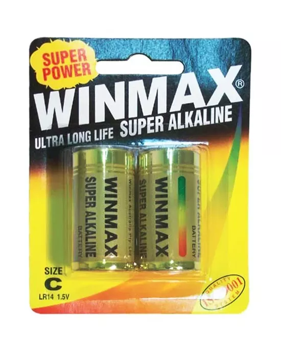 Winmax Super Alkaline C Batteries  2 Pack