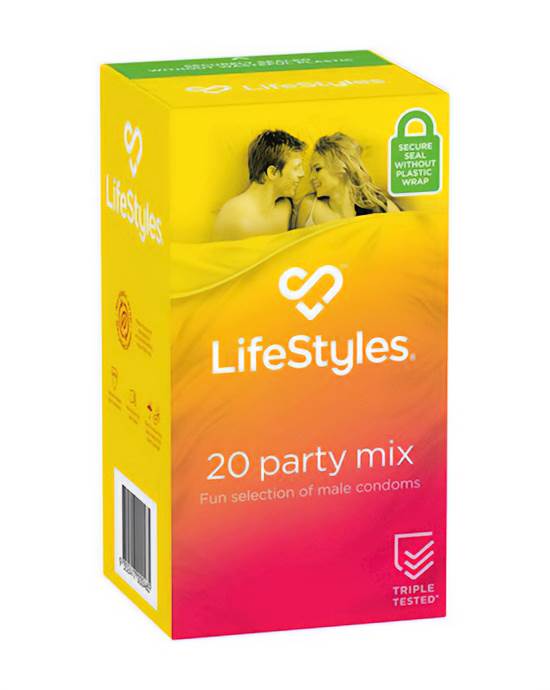 Lifestyles Healthcare Party Mix Condoms - 20 Pack