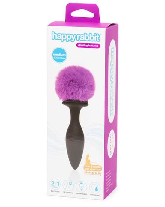 Happy Rabbit Rechargeable Vibrating Butt Plug - 4.5 Inch
