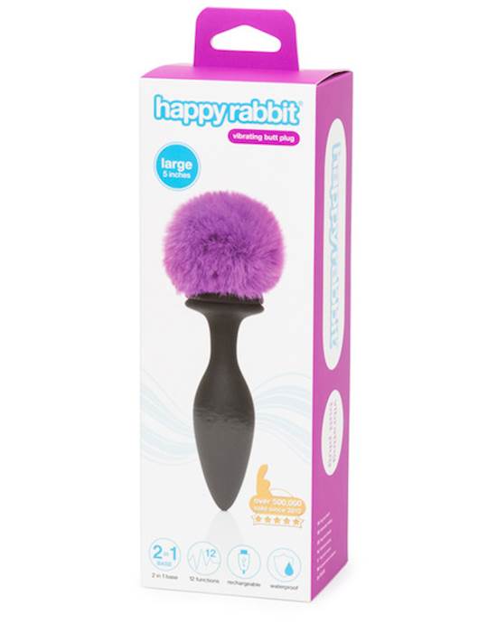 Happy Rabbit Rechargeable Vibrating Butt Plug - 5 Inch