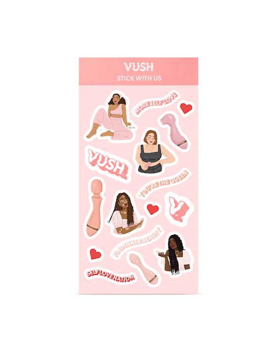 Vush Stick With Us Sticker Sheet