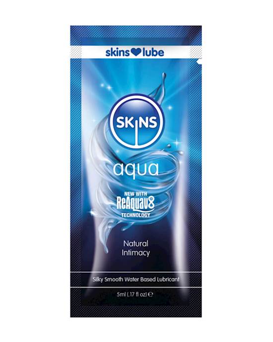 Skins Aqua Water Based Lubricant 5ml foil