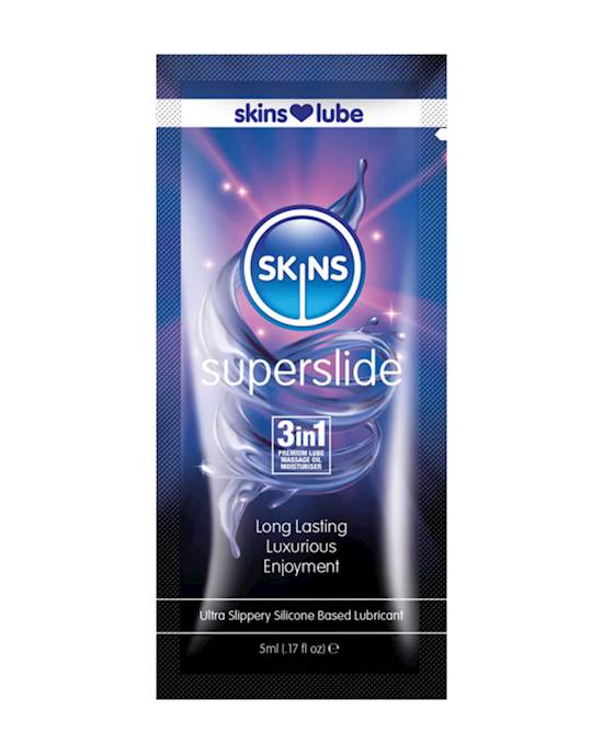 Skins Super Slide Silicone Based Lubricant 5ml foil