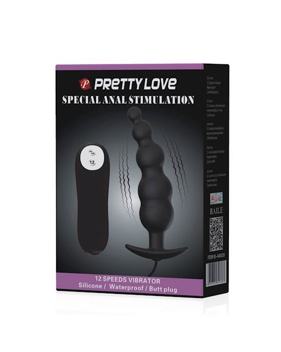 Remote Control Vibrating Anal Butt Beads